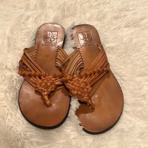 Pilar Abril Leather Thong Sandals